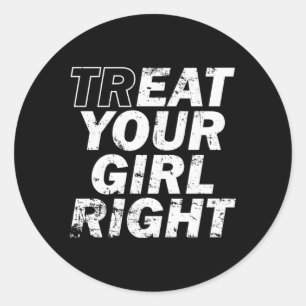 Pegatina Redonda Tratar El Día De Tu Padre Derecho