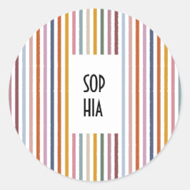 Pegatina Redonda Trayectorias de eco Pegatinas redondos - Bandas Mu