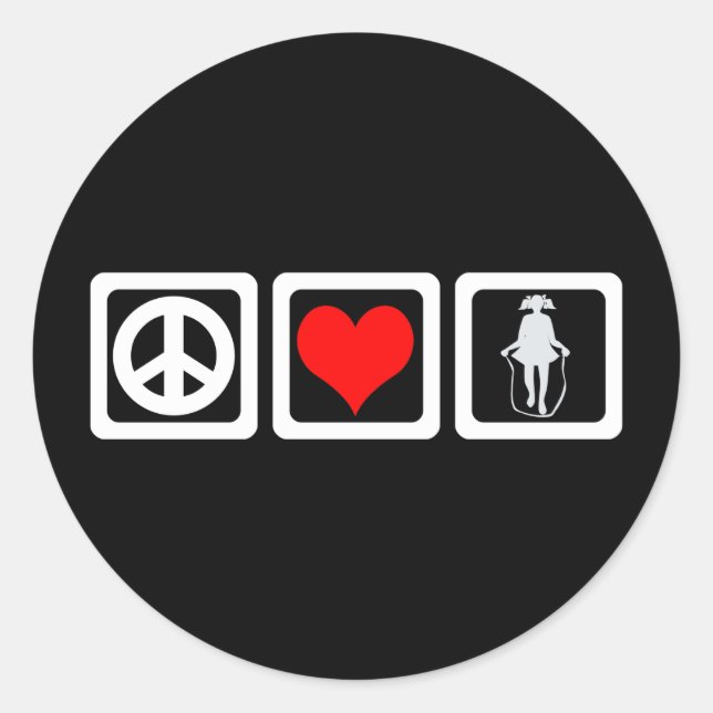 Pegatina Redonda Trazo de salto (Anverso)