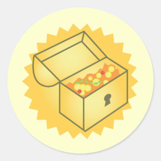 Pegatina Redonda Treasure Chest