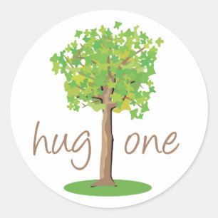 Pegatina Redonda Tree Hugger
