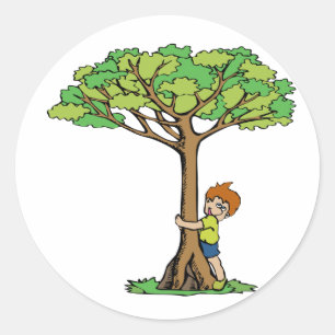 Pegatina Redonda Tree Hugger
