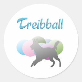 Pegatina Redonda Treibball