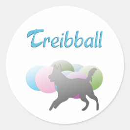 Pegatina Redonda Treibball