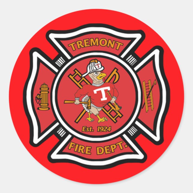 Pegatina Redonda Tremont Fire (Anverso)