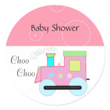 Tren Baby Shower de Choo Choo Rosa