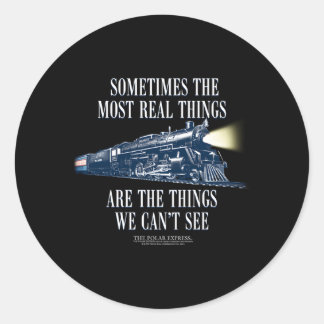 Pegatina Redonda Tren Polar Express