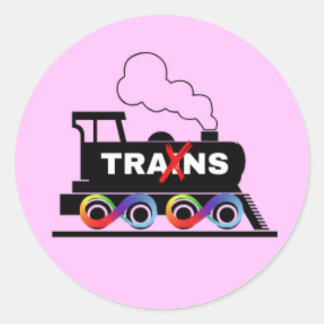 Pegatina Redonda Tren Trans