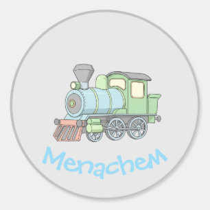 Pegatina Redonda Tren upsherin de pastel