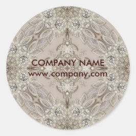 Pegatina Redonda Trendy Girly Moda Gatsby Fashion Paris Lace