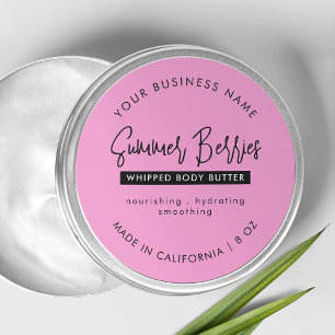 Pegatina Redonda Trendy Pink and Black Lob Scrub Cosmetic Jar Lid