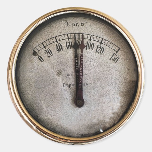 PEGATINA REDONDA TRENES DE VAPOR (Anverso)