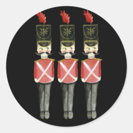 Pegatina Redonda Tres chaquetas de nueces pegatinas de Navidad