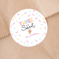 Tres Es Tan Dulce Crema De Hielo Tercer Fiesta De 