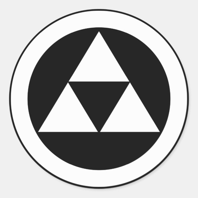 Pegatina Redonda Tres escamas en círculo (Anverso)