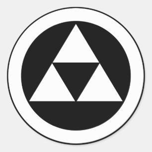 Pegatina Redonda Tres escamas en círculo