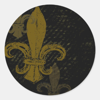 Pegatina Redonda Tres Fleur De Lis