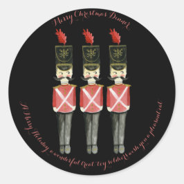 Pegatina Redonda Tres petardos negros y rojos