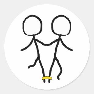 Pegatina Redonda Tres Piernas