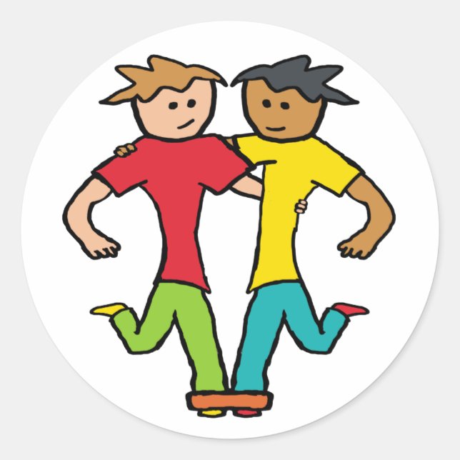 Pegatina Redonda Tres Piernas (Anverso)