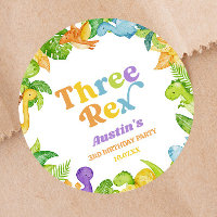 Tres Rex Dinosaur 3ª Fiesta de Tercer Cumpleaños