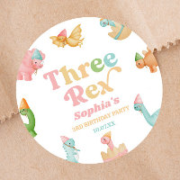 Tres Rex Dinosaur 3ª Fiesta de Tercer Cumpleaños