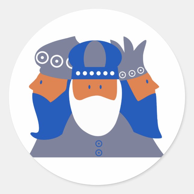 Pegatina Redonda Tres Reyes (Anverso)