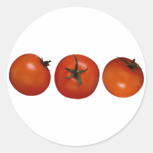 Pegatina Redonda Tres tomates