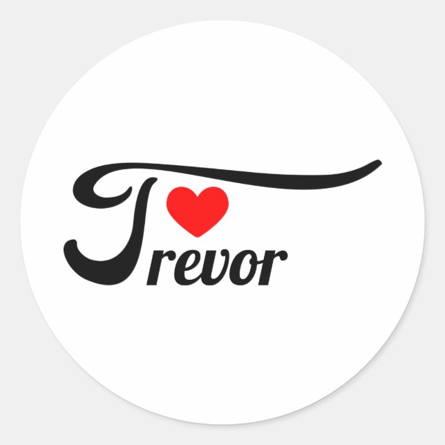Pegatina Redonda Trevor (Anverso)