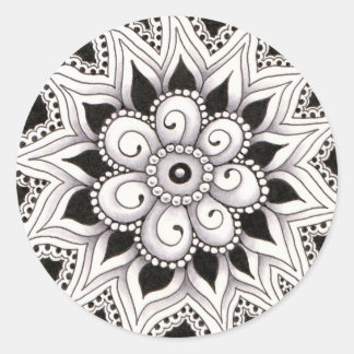 Pegatina Redonda Triángulo de círculo