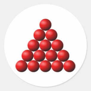 Pegatina Redonda Triángulo de Snooker