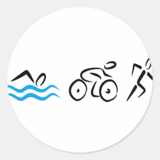 Pegatina Redonda Triatlón