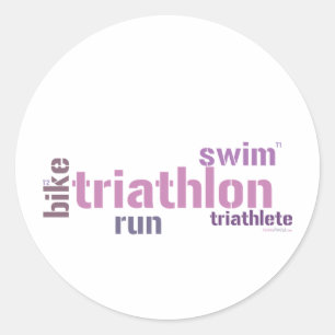 Pegatina Redonda Triatlón