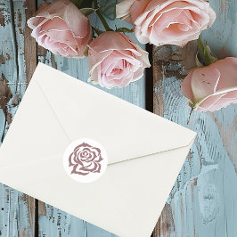 Pegatina Redonda Tribal de Regencia Rosa Rosa Rosa Rosada