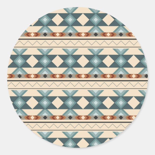 Pegatina Redonda Tribal, nativo americano, vida eterna (Anverso)