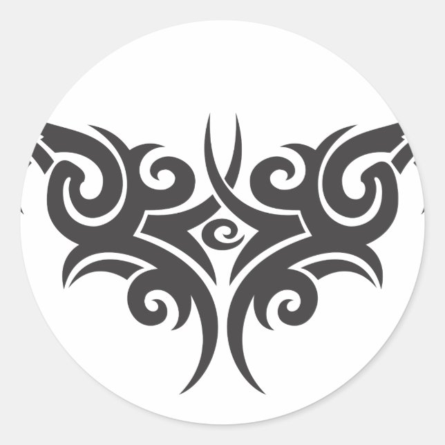 Pegatina Redonda tribal vector-clipart-5 (Anverso)