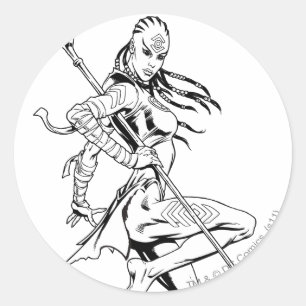 Pegatina Redonda Tribu 3 del añil