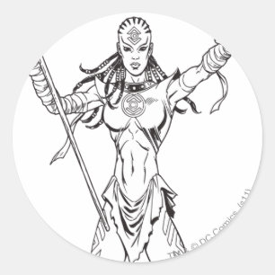 Pegatina Redonda Tribu 6 del añil