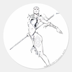 Pegatina Redonda Tribu 8 del añil