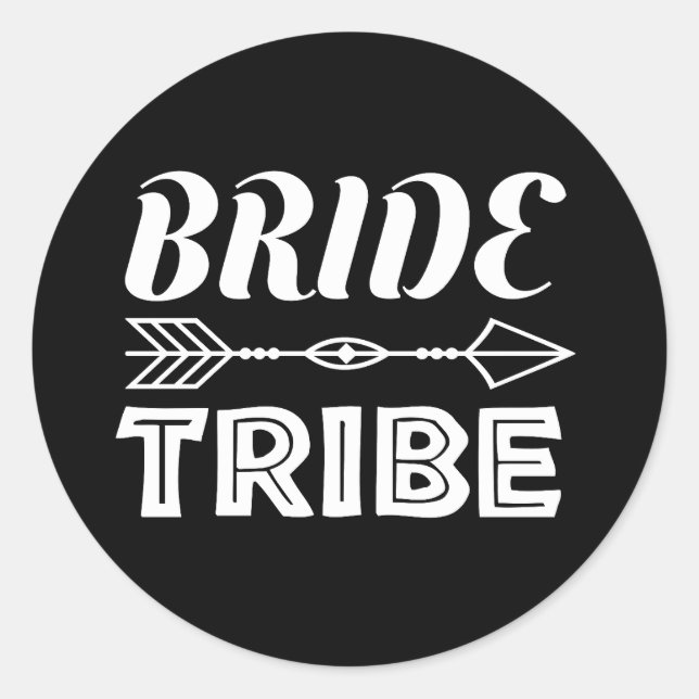 Pegatina Redonda Tribu de la Novia   (Anverso)