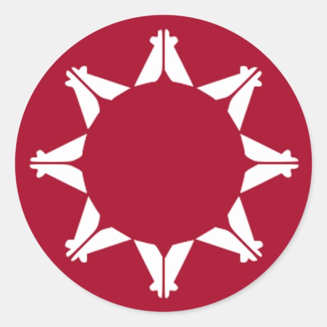 Pegatina Redonda Tribu Lakota (Anverso)
