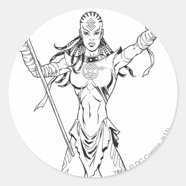 Pegatina Redonda Tribuna índigo 6 (Anverso)