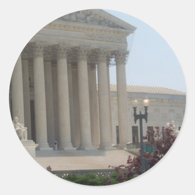 Pegatina Redonda Tribunal Supremo de los Estados Unidos (Anverso)