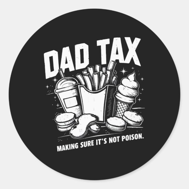 Pegatina Redonda Tributación para asegurarse de que no es veneno 8 (Anverso)