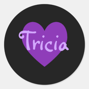 Pegatina Redonda Tricia en morado