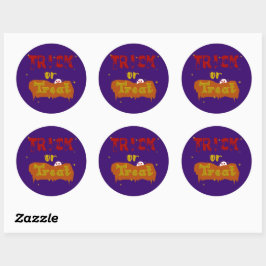 Pegatina Redonda Trick or Treat divertido Boo Halloween Sticker