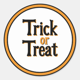 Pegatina Redonda Trick or Treat Halloween