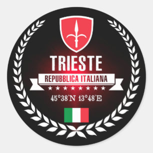 Pegatina Redonda Trieste