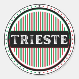 Pegatina Redonda Trieste City Pride Emblem – Italian Identity