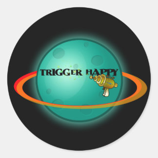 Pegatina Redonda Trigger Happy